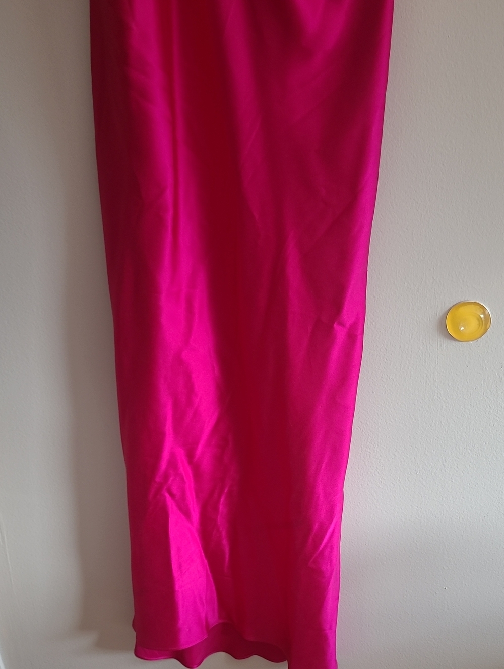Alix NYX 100% Silk Quincy Midi Slip Dress Magenta Pink Drape Back Wmn Small Chic - Picture 6 of 16
